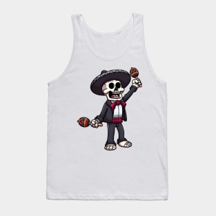 Mariachi Skeleton Tank Top